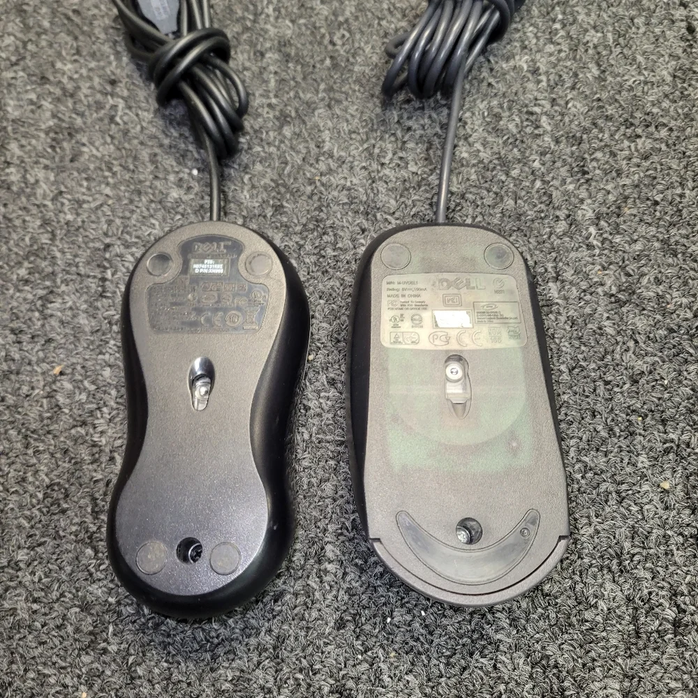 (Lot of 2) Dell USB Optical Wheel Mice / Mouse Cleaned & Tested
